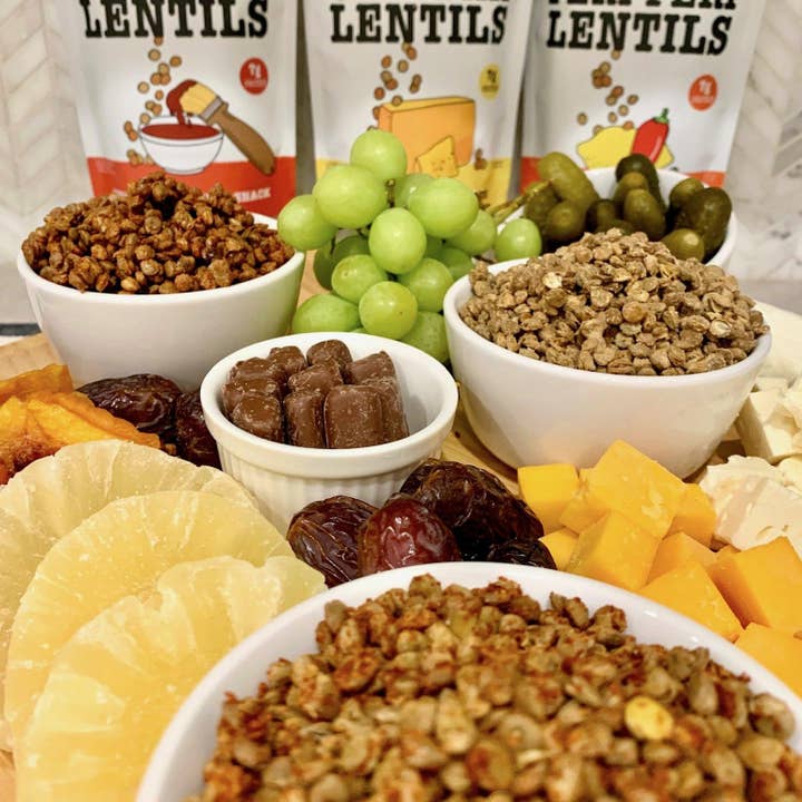 Lentil Telepathy - Wholesale Puffed Snack - Lentil Telepathy Tangy BBQ (Barbeque) Crunchy Toasted Snacks - 4oz Bags3