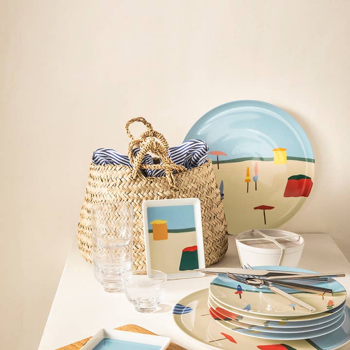 DESTINATION MER - Gift Box of 6 round plates 23cm for wholesale by Degrenne Paris