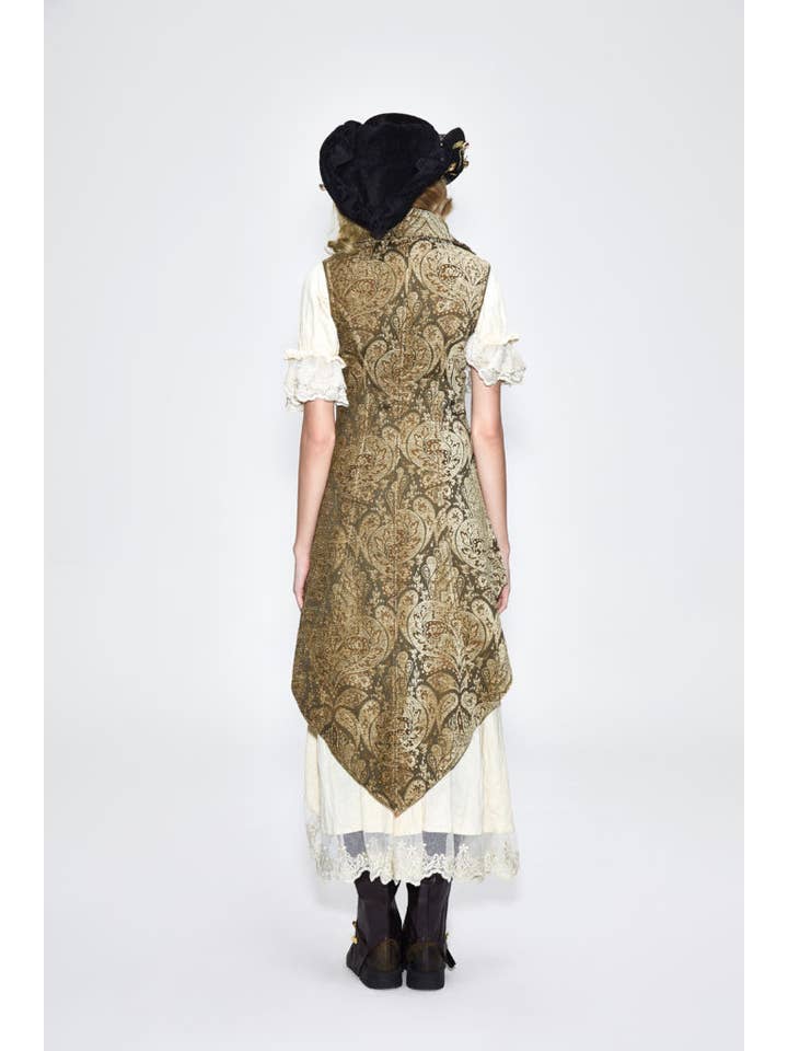 BLK/GLD CT102 - Pirate Jacket med aftagelige ærmer for engroshandel på Faire7