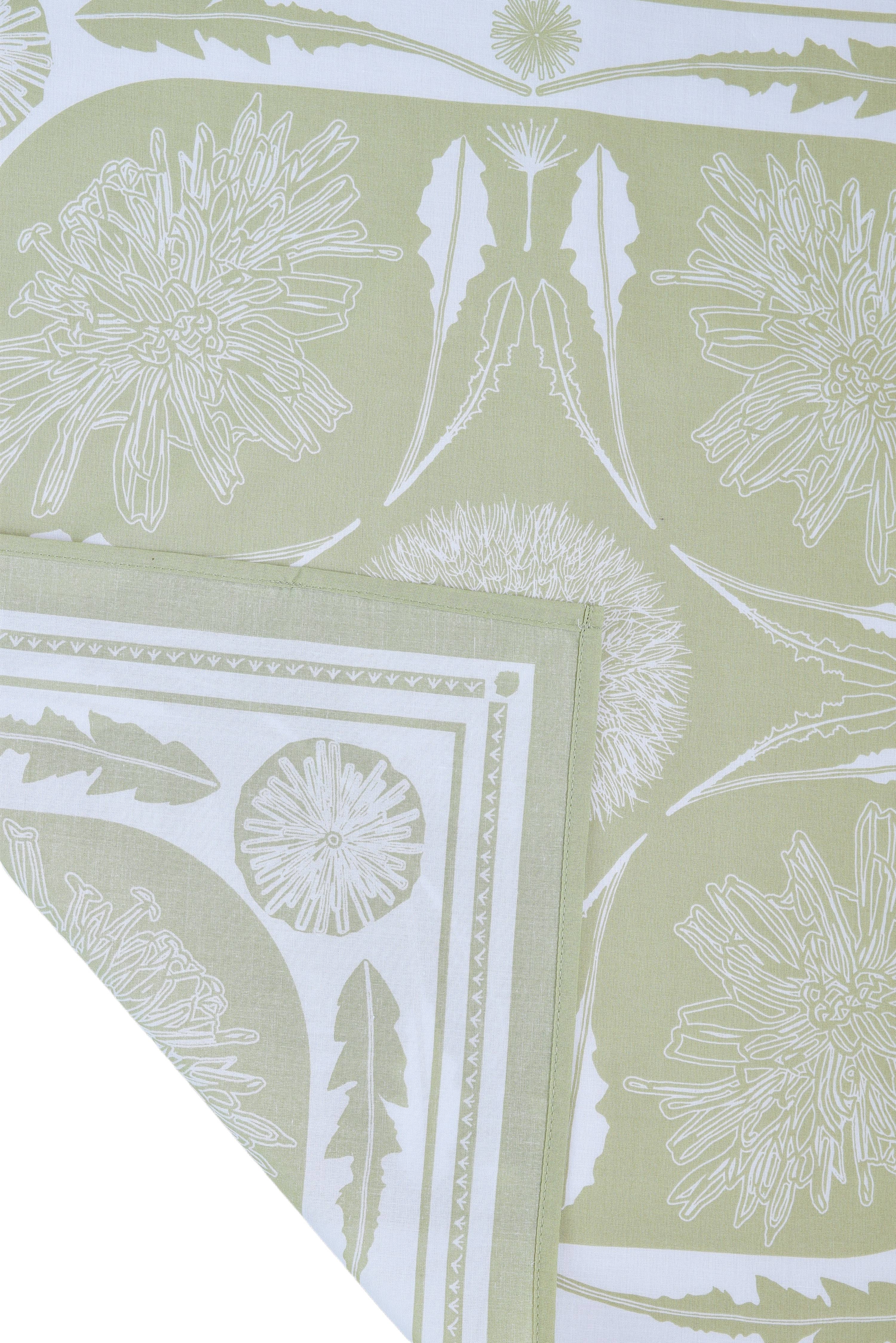 Hearth and Harrow - Vente Bandana – unisexe - Bandana en pissenlit, 100 % coton, imprimé à la main, vert sauge6