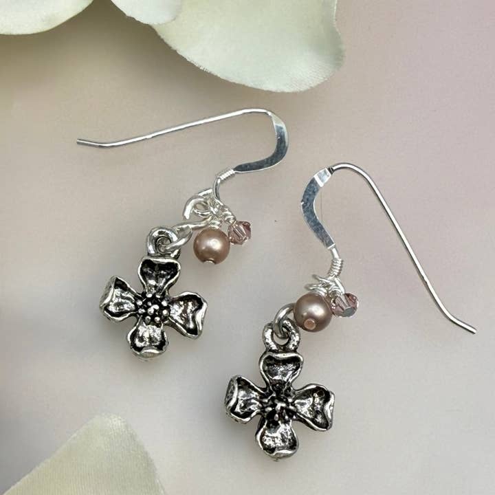 Rosa Hartriegel blüht Ohrringe für den Großhandel von Oreb Lram Fine Casual Jewelry