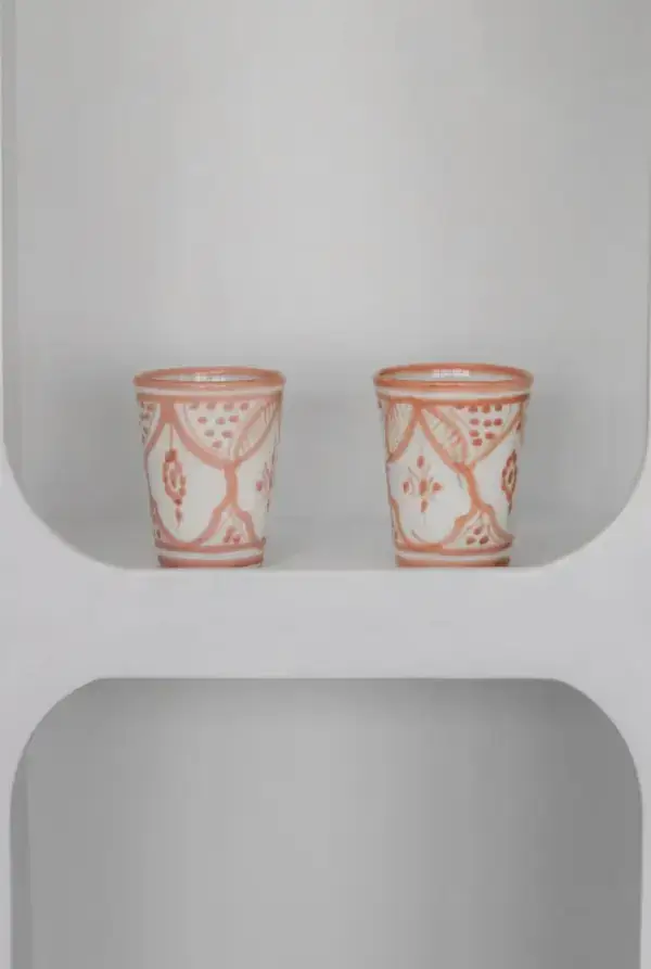 High crafty - Wholesale Coffee Mug - Ceramic Painted Mug | Pink – Handmade Moroccan Pottery Cup, 0