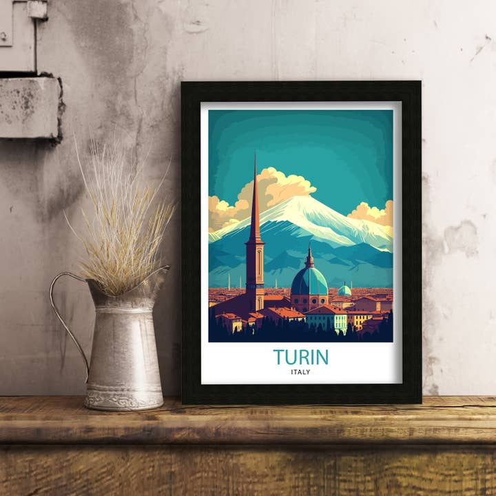 InkNPrintz – wholesale Art print – Turin Italy Travel Poster Turin3