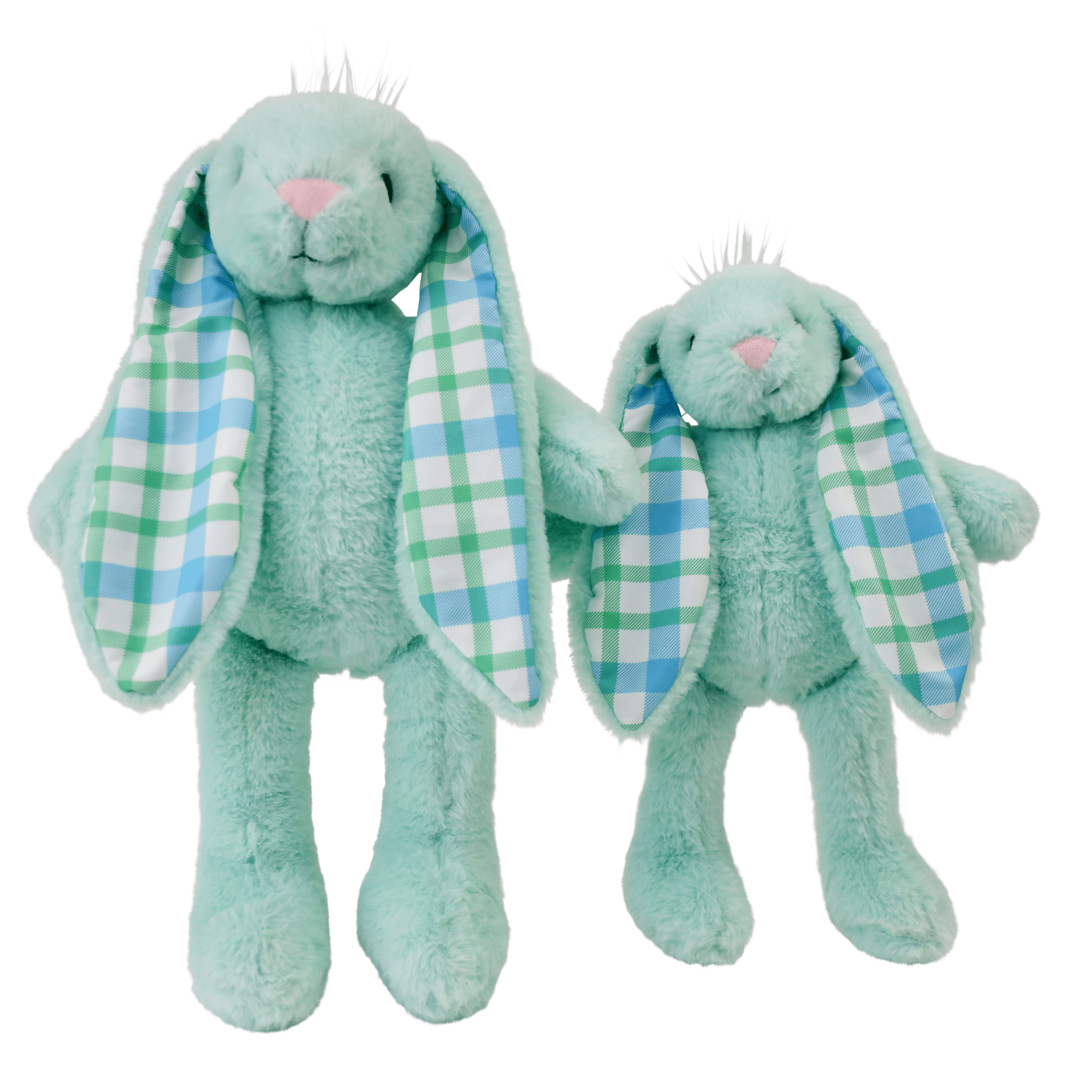 OrangeOnions - Wholesale Stuffed/Plush Toy - Kids & Baby - Green Plaid-Eared Easter Plush | 14" Easter Soft Toy Bunny3