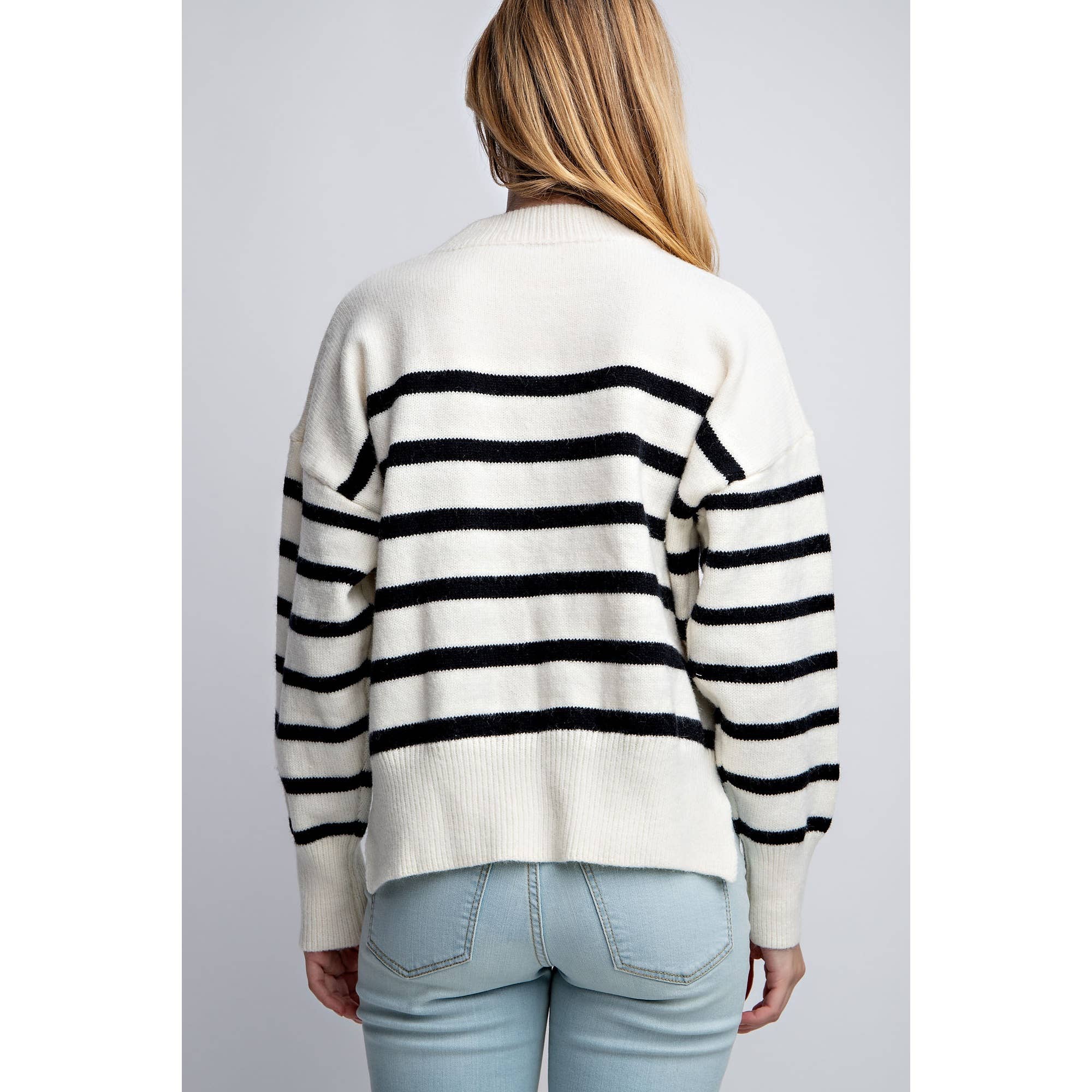 Sweet Generis - Wholesale Knit Sweater - Women's - CLASSIC STRIPE OVERSIZE PULLOVER11