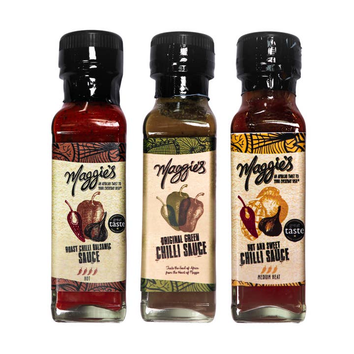Mini Chilisåser | 3-pack för wholesale av Maggie's An African Twist to your everyday dish