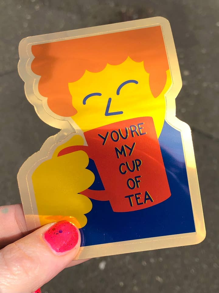 Cup of Tea Sticker for wholesale by PaintsPylons