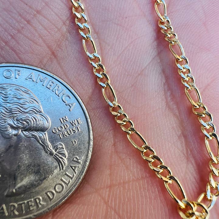 The Bead Bazaar - Wholesale Link & Chain Necklace - 10-18K Gold Filled Figaro Chains, Wholesale Gold Filled Figa5