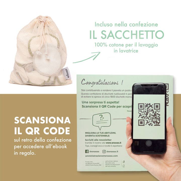 Enooso - Wholesale Face & Body Wipes - Reusable makeup remover pads x203