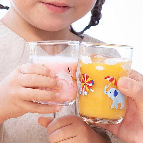 Made In Japan Tableware – wholesale Drinking glass/cup – Medium 'Hide & Seek' Elephant kids glass boxed 185ml2