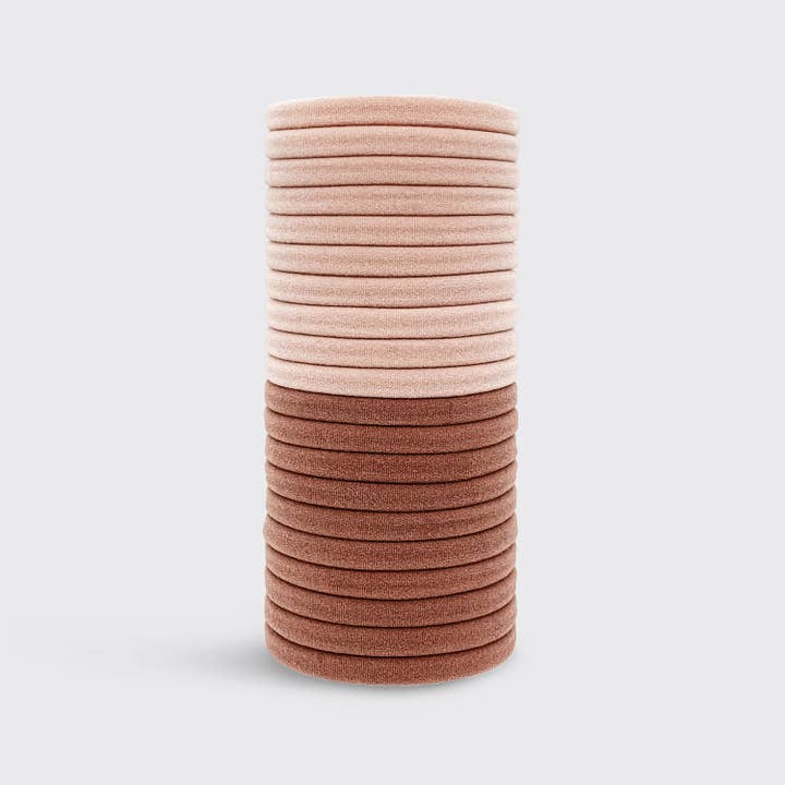 KITSCH - Wholesale Hair Tie - Eco-Friendly Nylon Elastics 20pc set - Blush