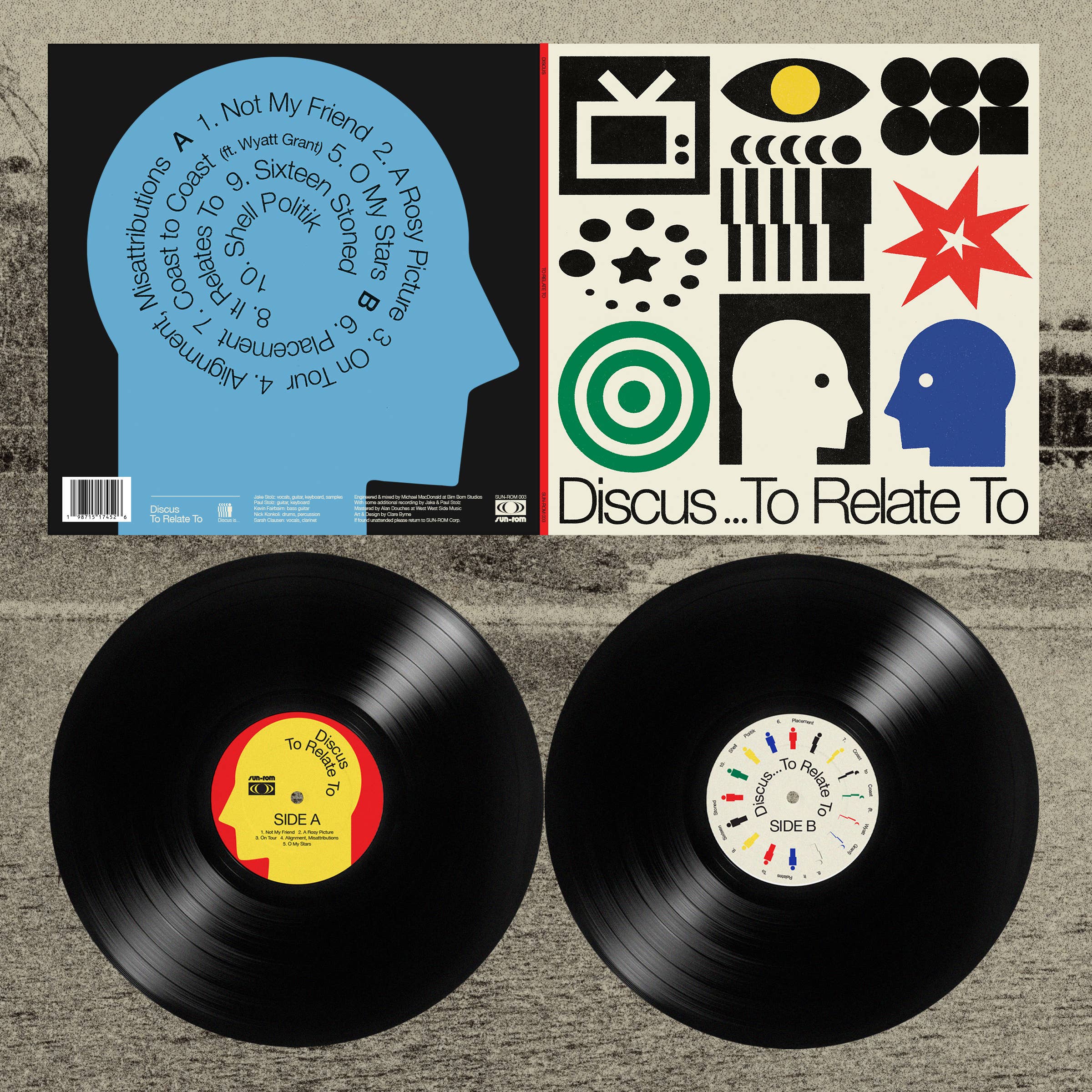 Sunroom – wholesale Music CD/Vinyl – Discus "To Relate To" Vinyl Record0