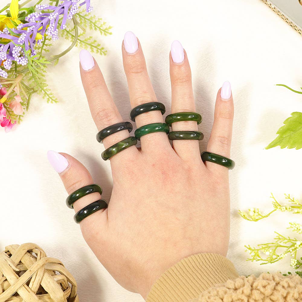 Natures Artifacts Inc - Wholesale Band/Stacked Ring - Jade Rings | Jade Crystals | Crystal Rings5