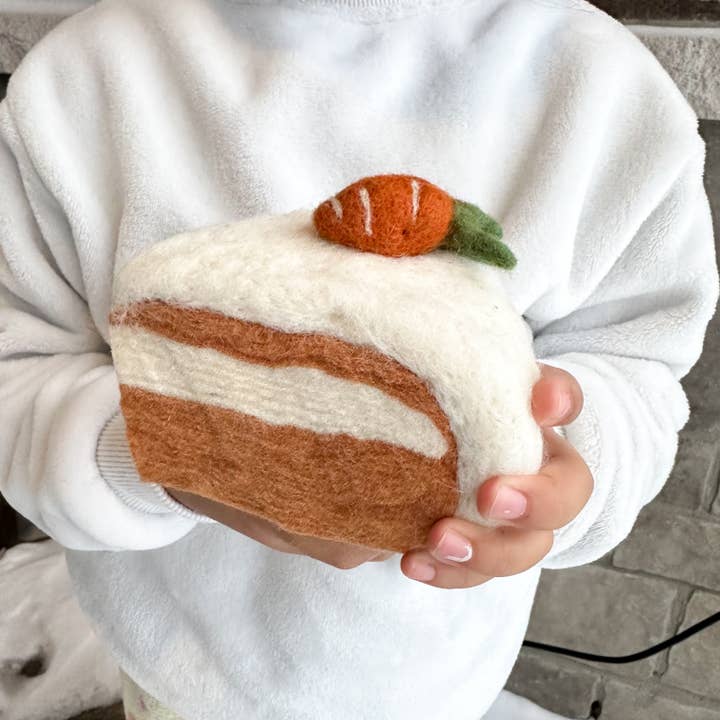 Felt Easter Carrot Cake Slice for wholesale by Sewing Seeds Play