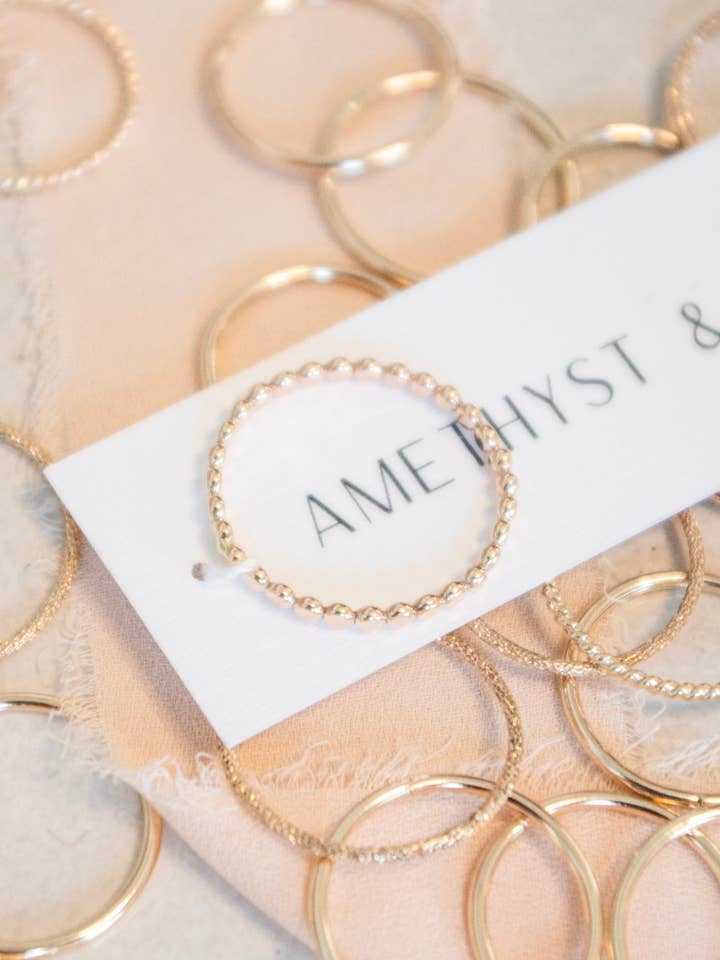 Stapelring met stippels voor wholesale door Amethyst & Ash