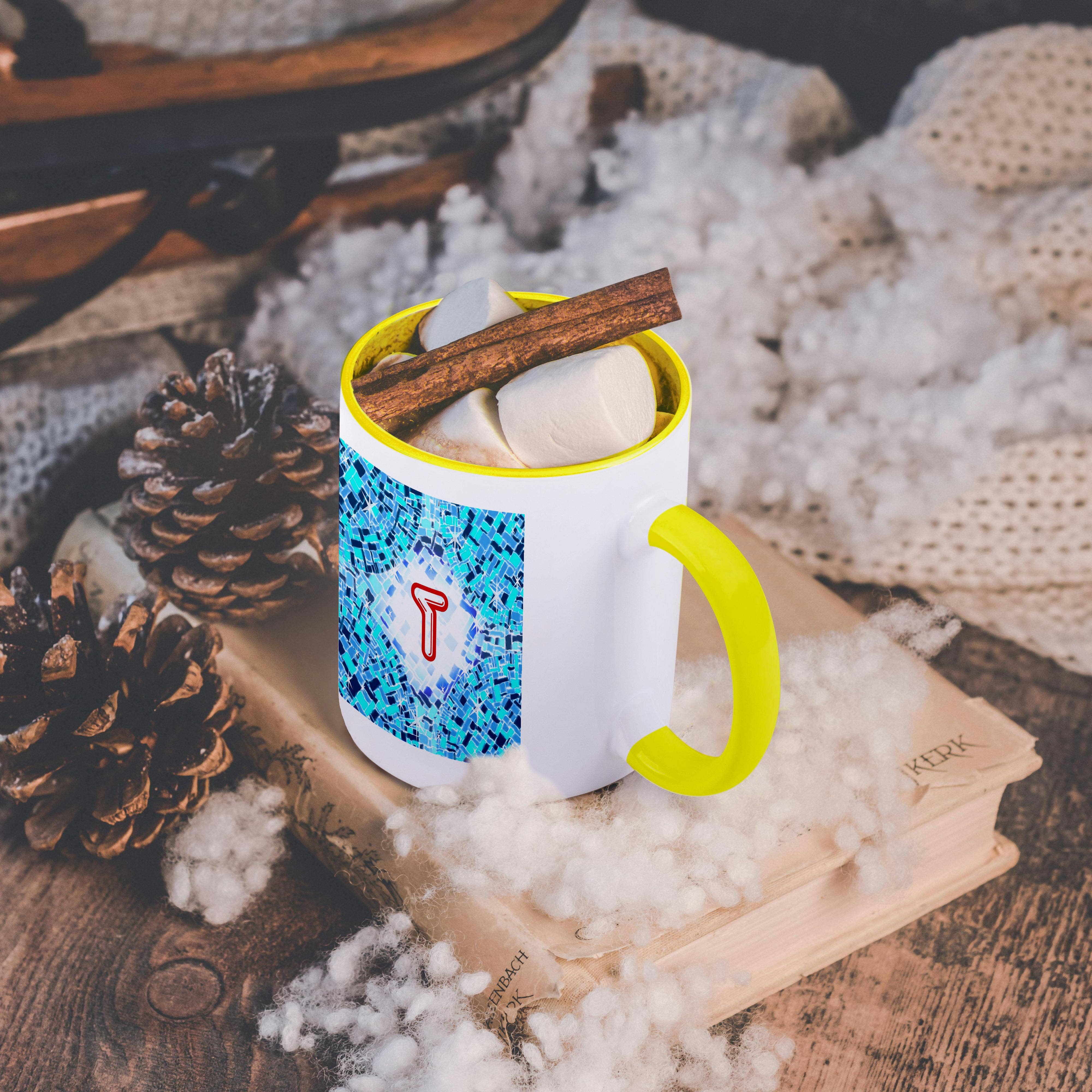 3dRose - Wholesale Coffee Mug - 3dRose, Initial T- Swimming Pool Reflections with Pool Float Initial in Red, Mug5