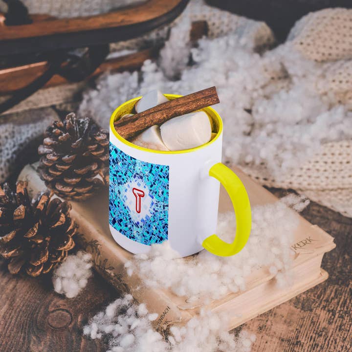 3dRose - Wholesale Coffee Mug - 3dRose, Initial T- Swimming Pool Reflections with Pool Float Initial in Red, Mug5