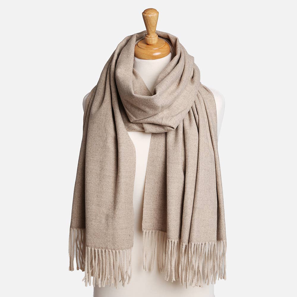 Sensibling Corp. – wholesale Scarf – Women's – Solid Oblong Scarf with Tassels18