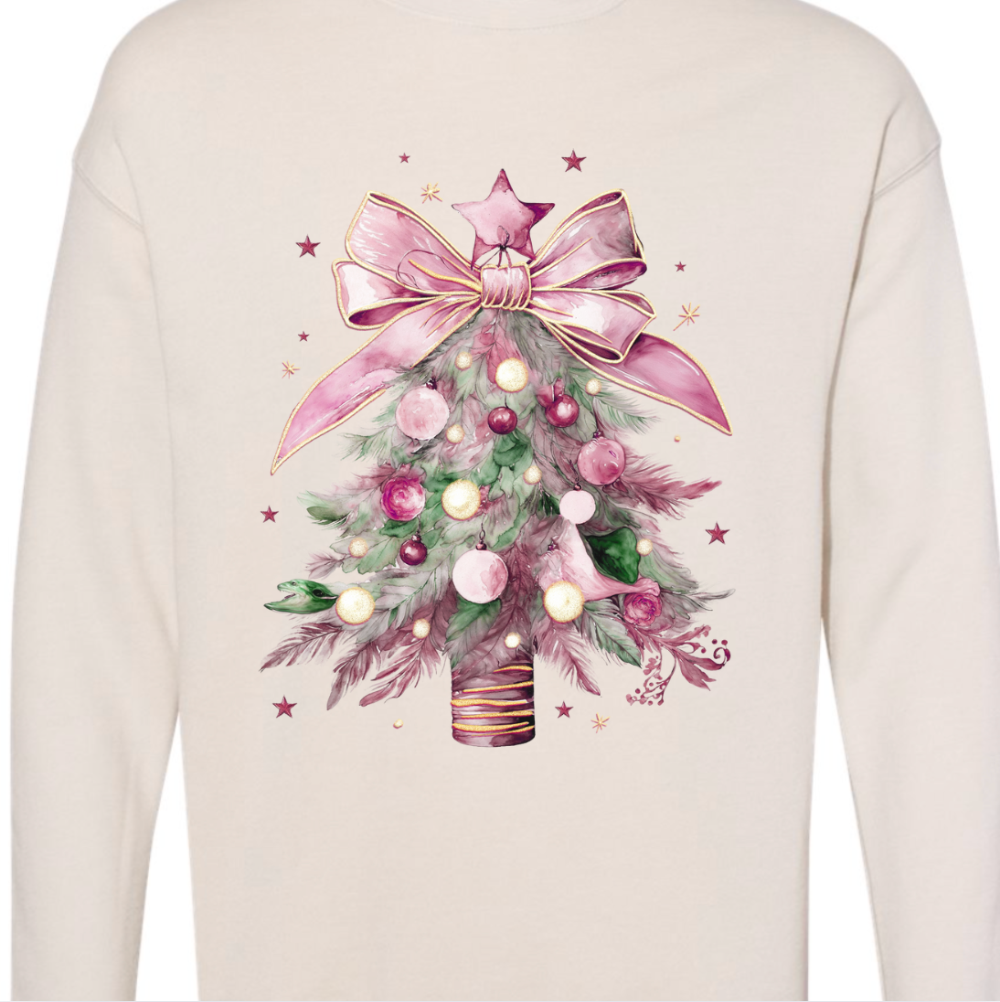 Kiki's Boutique - Wholesale Graphic Sweatshirt - Women's - Coquette Pink Christmas Crewneck Sweatshirt 5