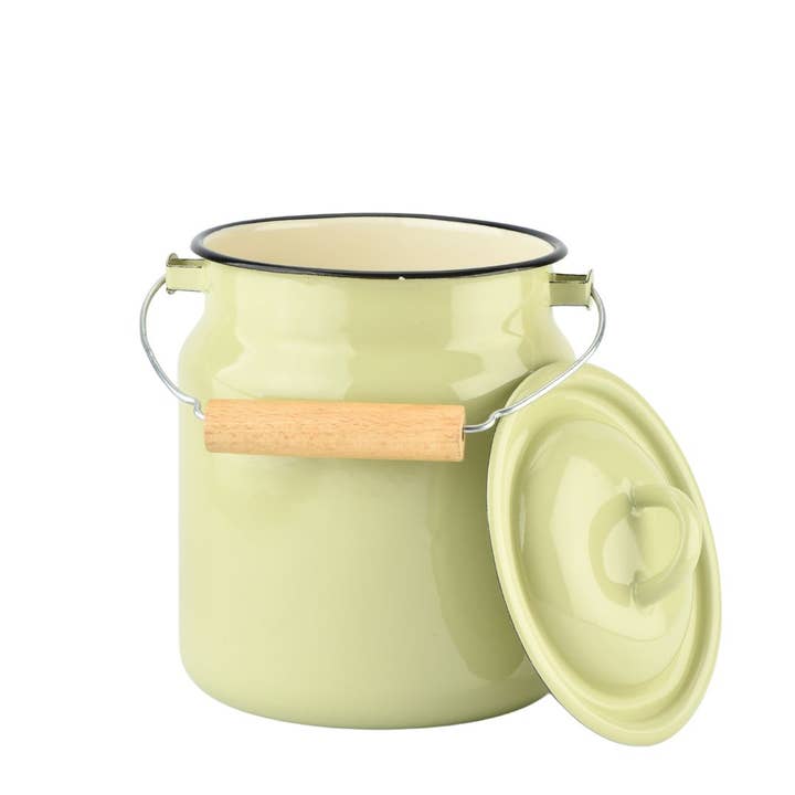 STP - Wholesale Jar - Vintage Style Enamel Milk Can with Lid 3.5-qt3