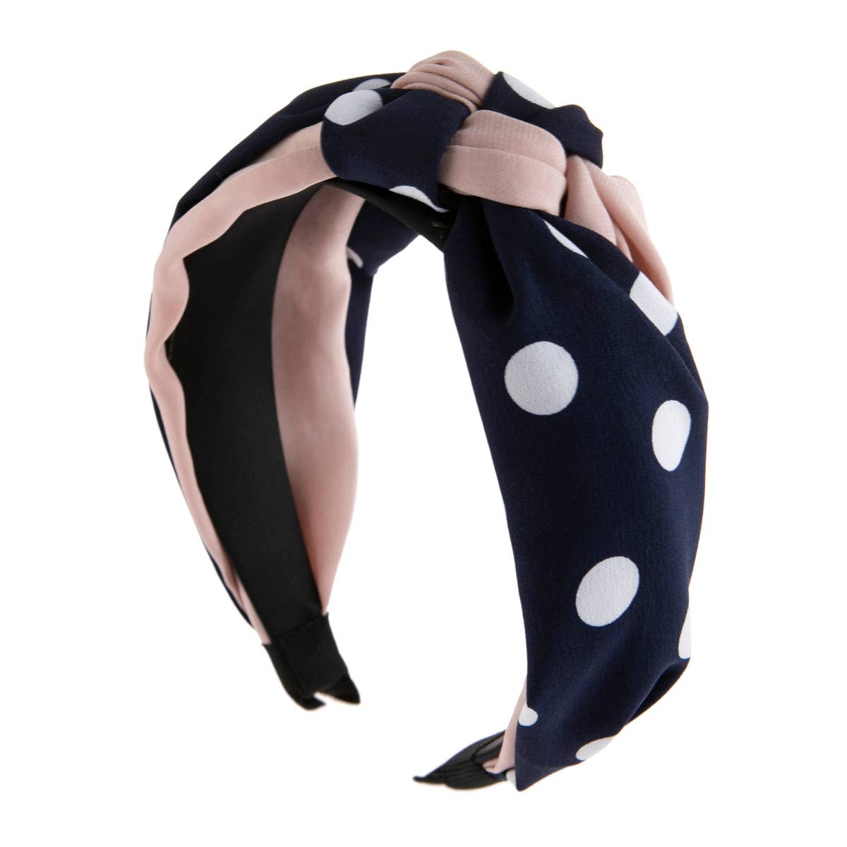 MYS Wholesale Inc - Wholesale Fashion Headband - Women's - Two Tone Polka Dots Knotted Fabric Headband7