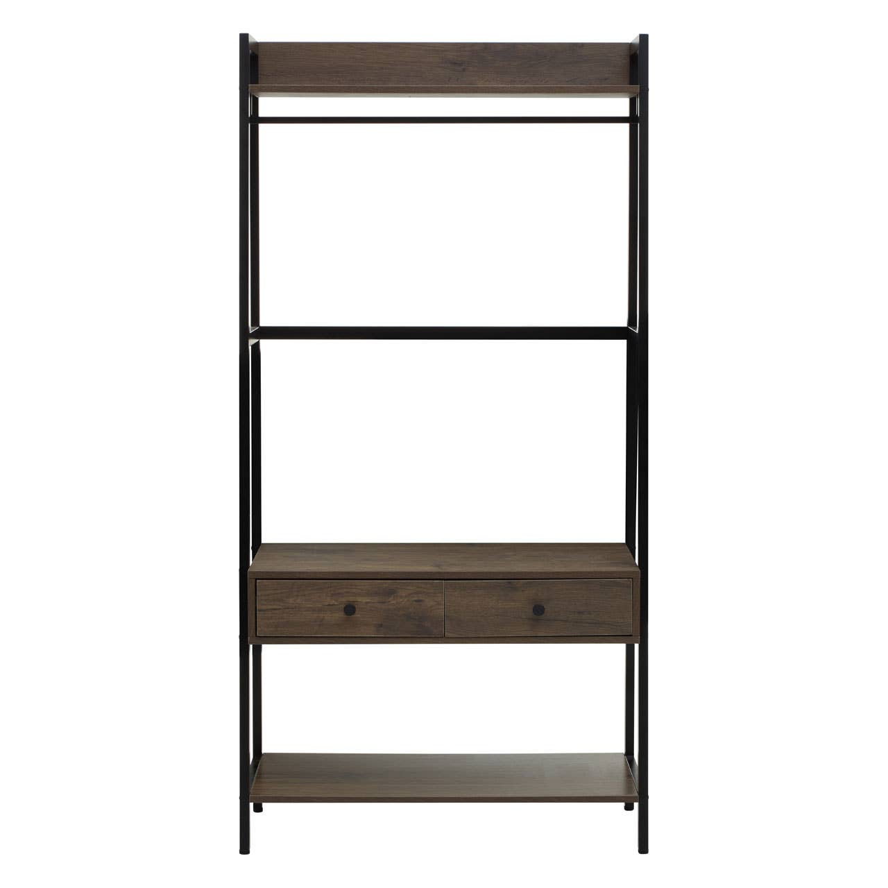 Interiors by Premier – wholesale Free-standing shelf – Bradbury Dark Oak Storage Unit1