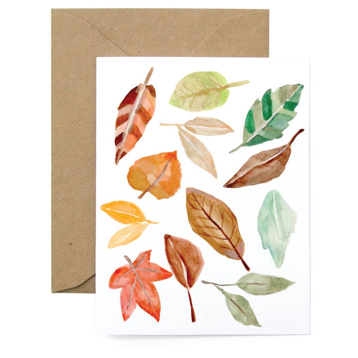 Carte de vœux « Feuilles tombantes d'automne » pour la vente par Lana's Shop