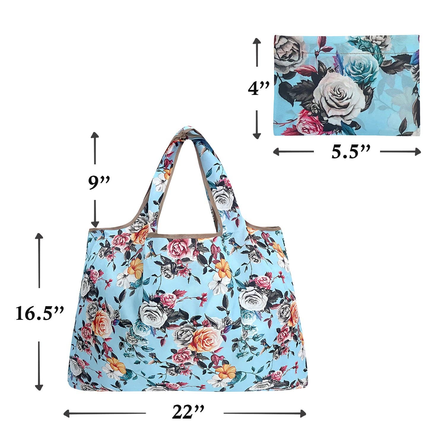 Wrapables.com - Vente Sacs de course/à provisions - Grand sac à provisions réutilisable en nylon écologique Wrapables55