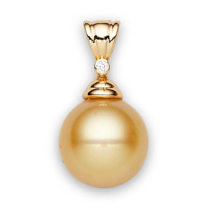 South Sea Gold Pearls Atarman Pendant 12-13 mm AAA for wholesale by Vayo Pearls