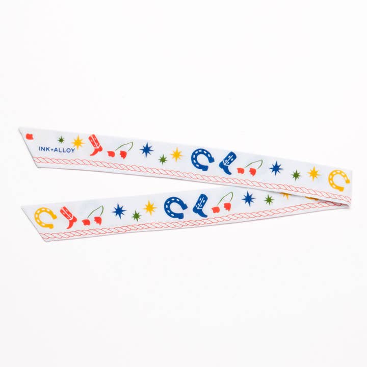 Camile Skinny Scarf Western Print Wholesale for wholesale by INK + ALLOY