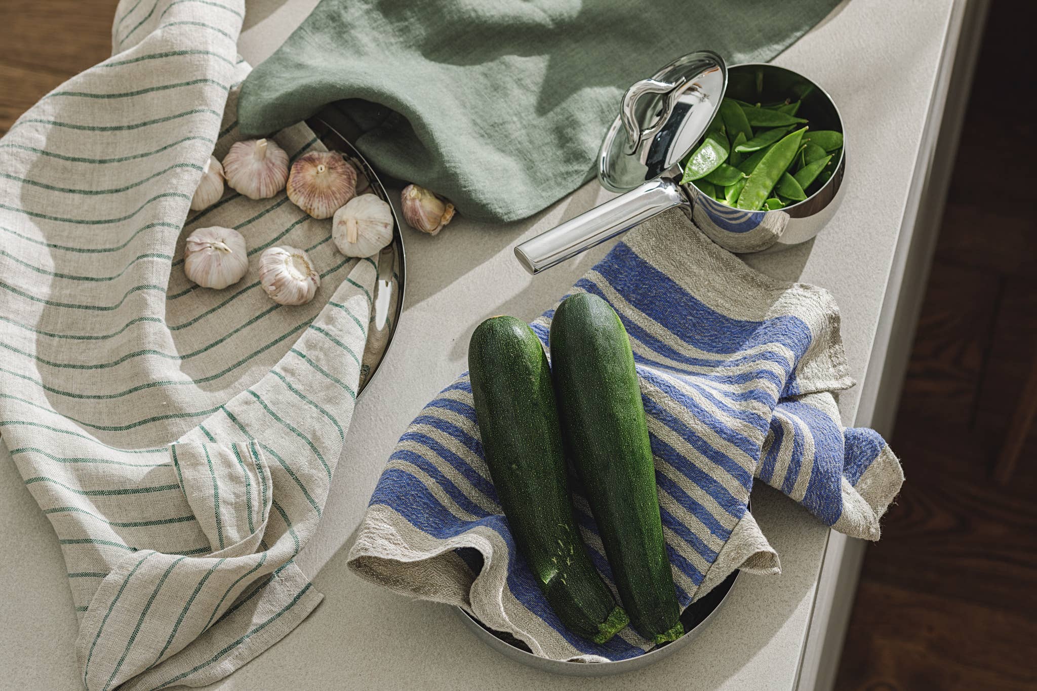 dodesign - Venta al por mayor Paños de cocina - Paño de lino para cocina con rayas cobalto9