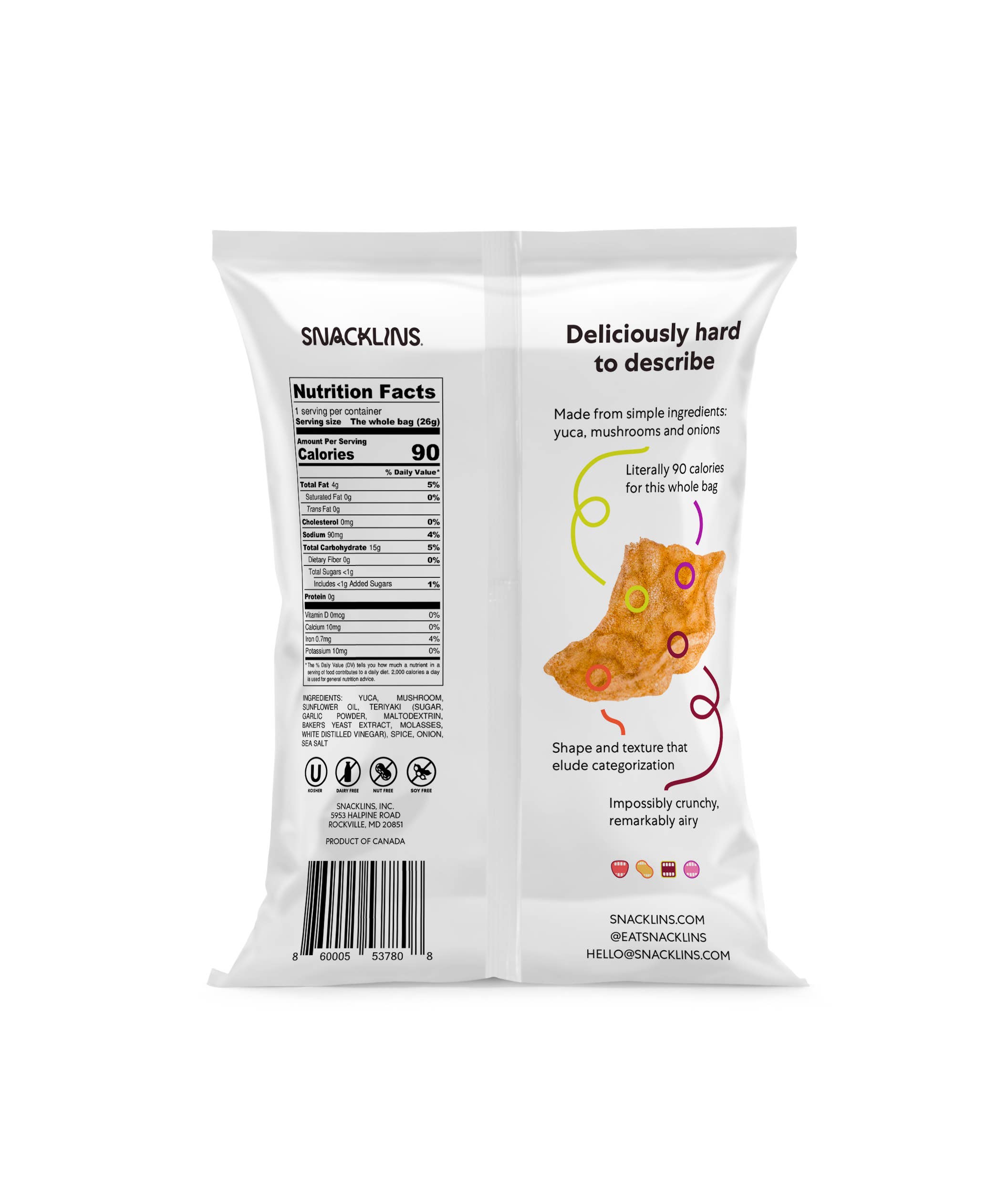 Snacklins - Wholesale Puffed Snack - Teriyaki Snacklins (12ct - 0.9 oz)2