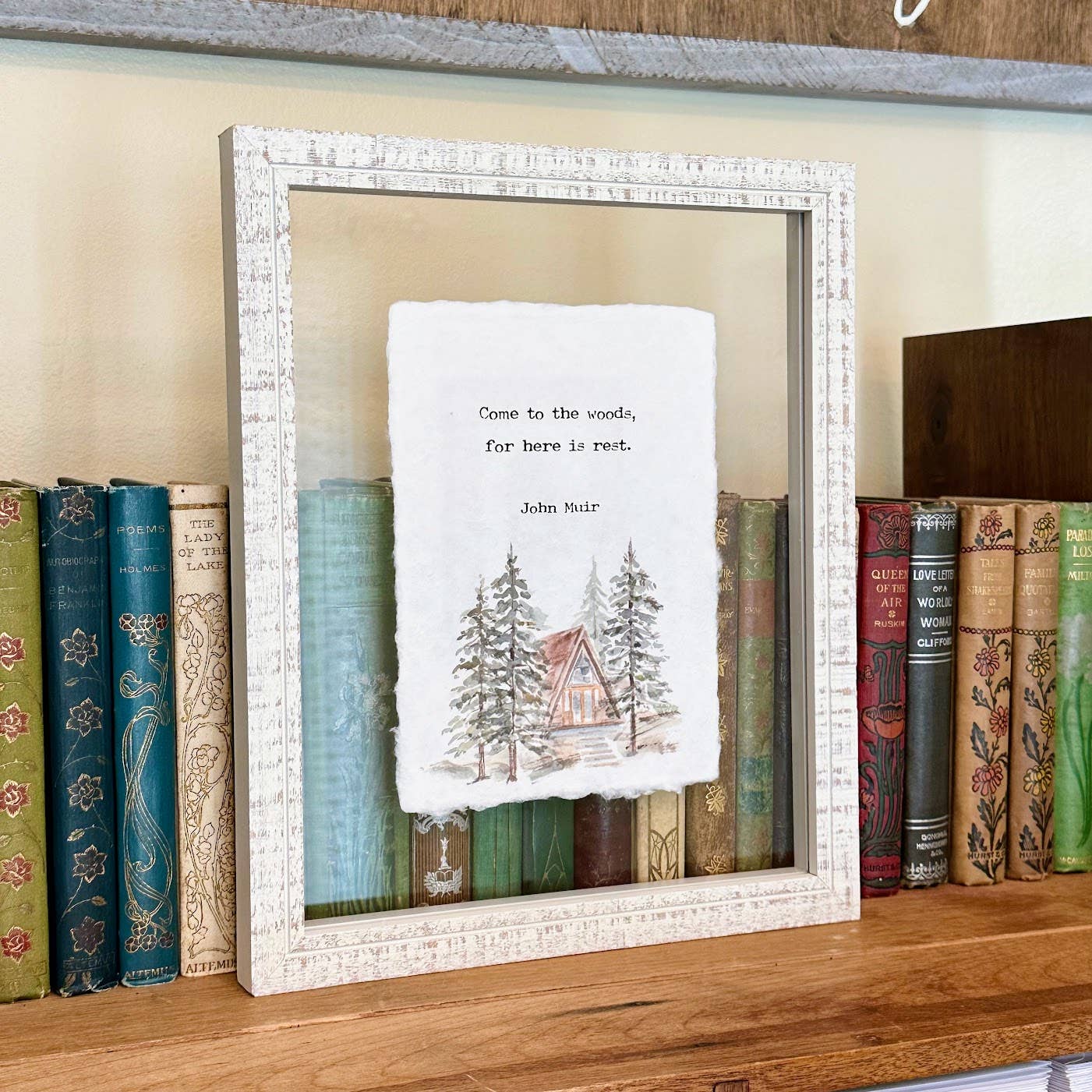 Alison Rose Vintage - Wholesale Art Print - Come to the woods, for here is rest John Muir quote print4