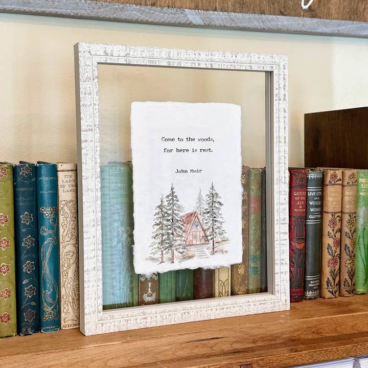 Alison Rose Vintage - Wholesale Art Print - Come to the woods, for here is rest John Muir quote print4