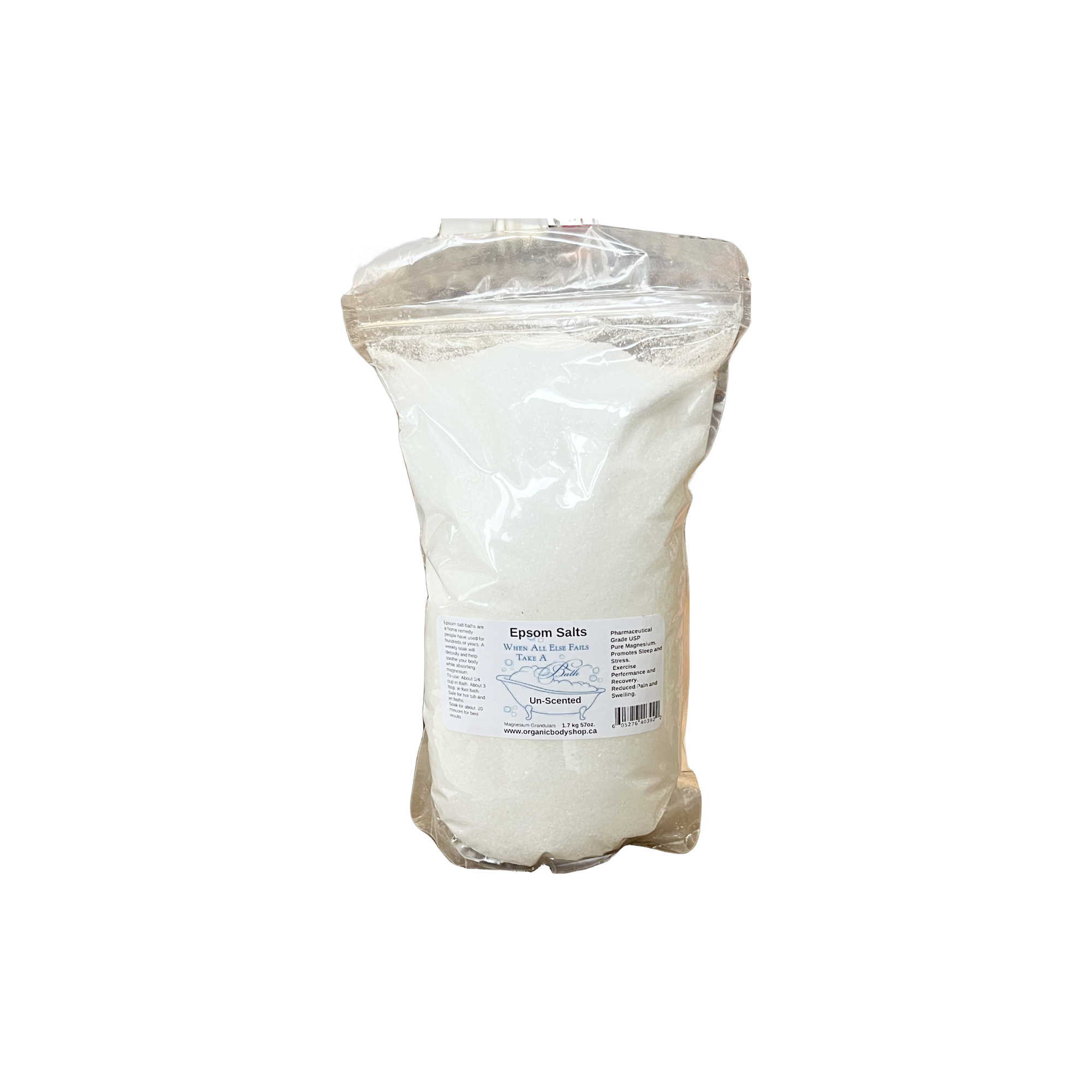 Organic Body Shop - Wholesale Bath Salts - Epsom salt. Magnesium. 3lb.0