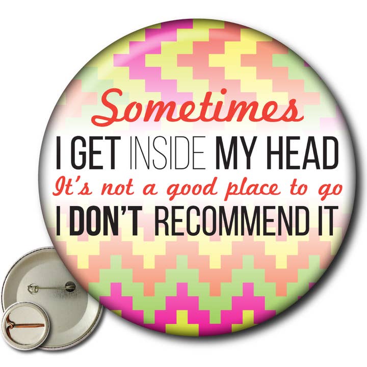 Static Cat Studio - Wholesale Lapel pin/button - Sometimes I Get Inside My Head – Pin