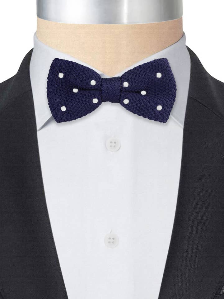 WHITE DOT MARINE DOT BOW TIE for wholesale by Josvil