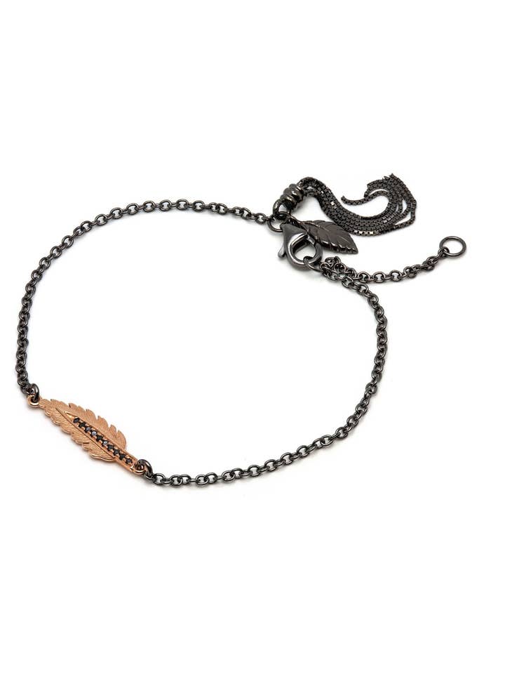 Lille Fjer Armbånd 2 cm Amazonica for engroshandel hos THAIS BERNARDES GIOIELLI