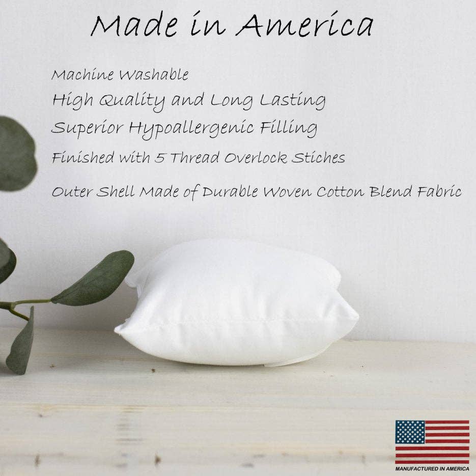 18x18 Pillow Insert, 18x18 Pillow Forms, 18x18 Hypoallergenic Pillow,  SYNTHETIC DOWN Pillow Inserts 