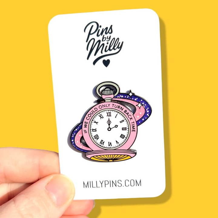One Direction “Moments” Inspired Pocket Watch Enamel Pin for wholesale by Millypins