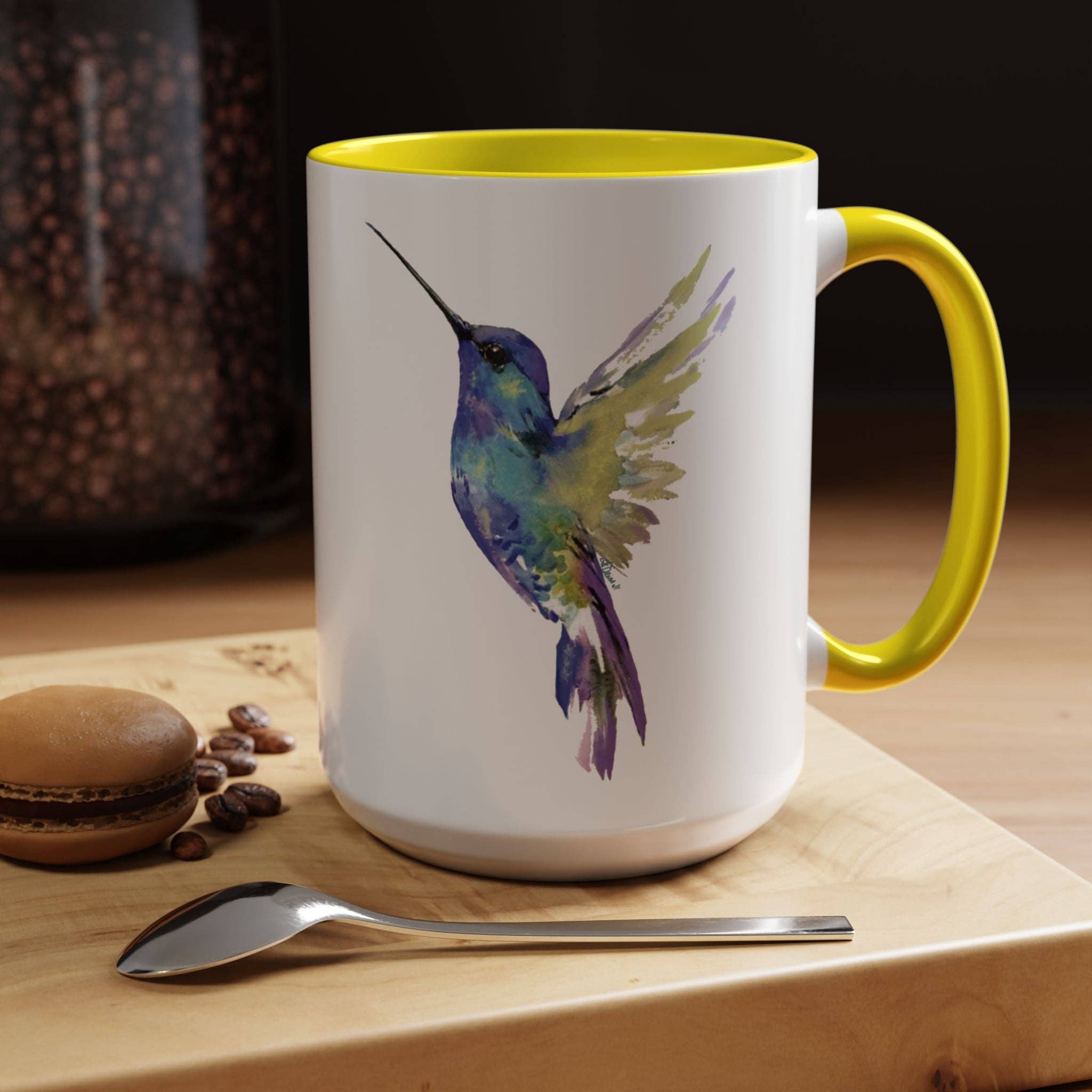 Blue Cava - Wholesale Coffee Mug - Hummingbird Two Tone Ceramic Mug - 11oz & 15oz33