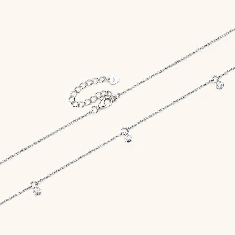 Perimade & Co. LLC – wholesale Pendant/charm necklace – Moissanite Multi Charm Necklace in 925 Sterling Silver3