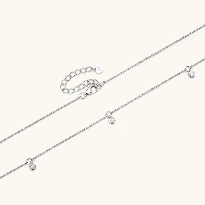 Perimade & Co. LLC – wholesale Pendant/charm necklace – Moissanite Multi Charm Necklace in 925 Sterling Silver3