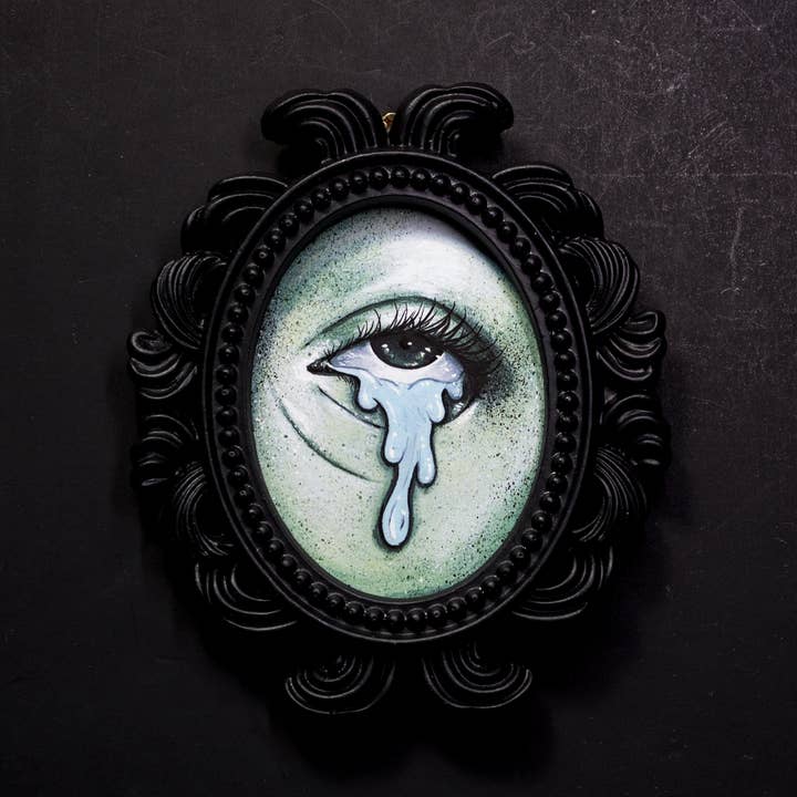 Ghostly Eye 1 Small Framed Print for wholesale by Meagan Meli Illustration