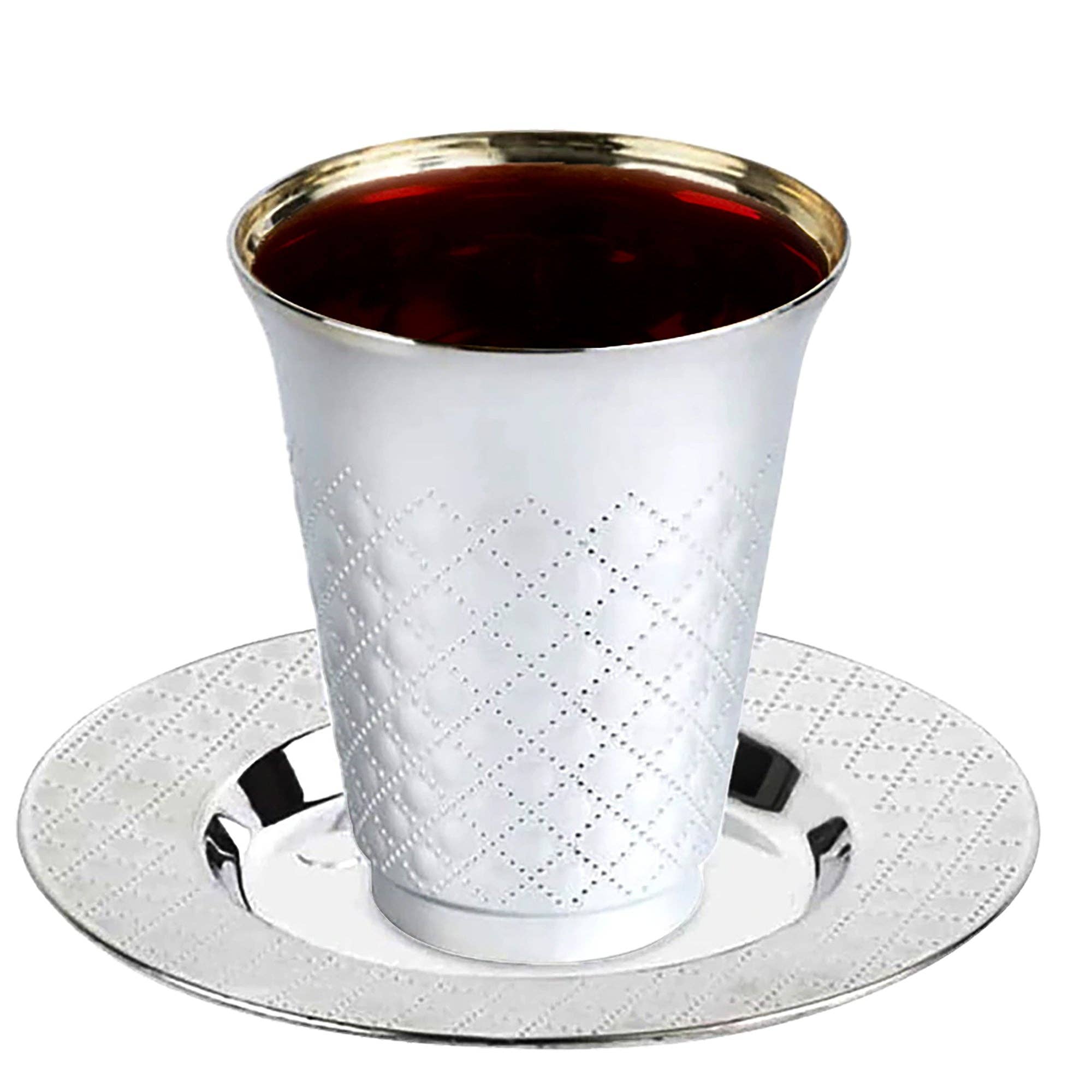 Smarty had a Party - Wholesale Disposable Cup - Silver Plastic Saucers & Kiddush Cup Set - 120 Guests2