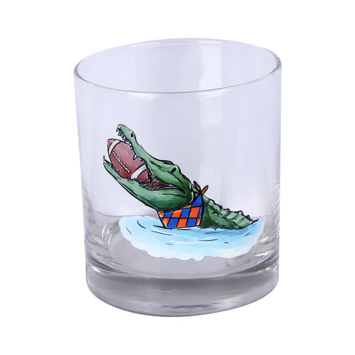 Barrel Down South - Wholesale Cocktail/Liquor Glass - Florida FL State Spirit Swimming Football Gator Rocks Glass1