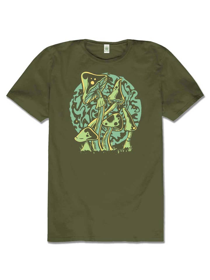 Soul Flower - Wholesale Screen Printed T-Shirt - Unisex - Psychedelic Mushrooms Organic T-Shirt - Unisex