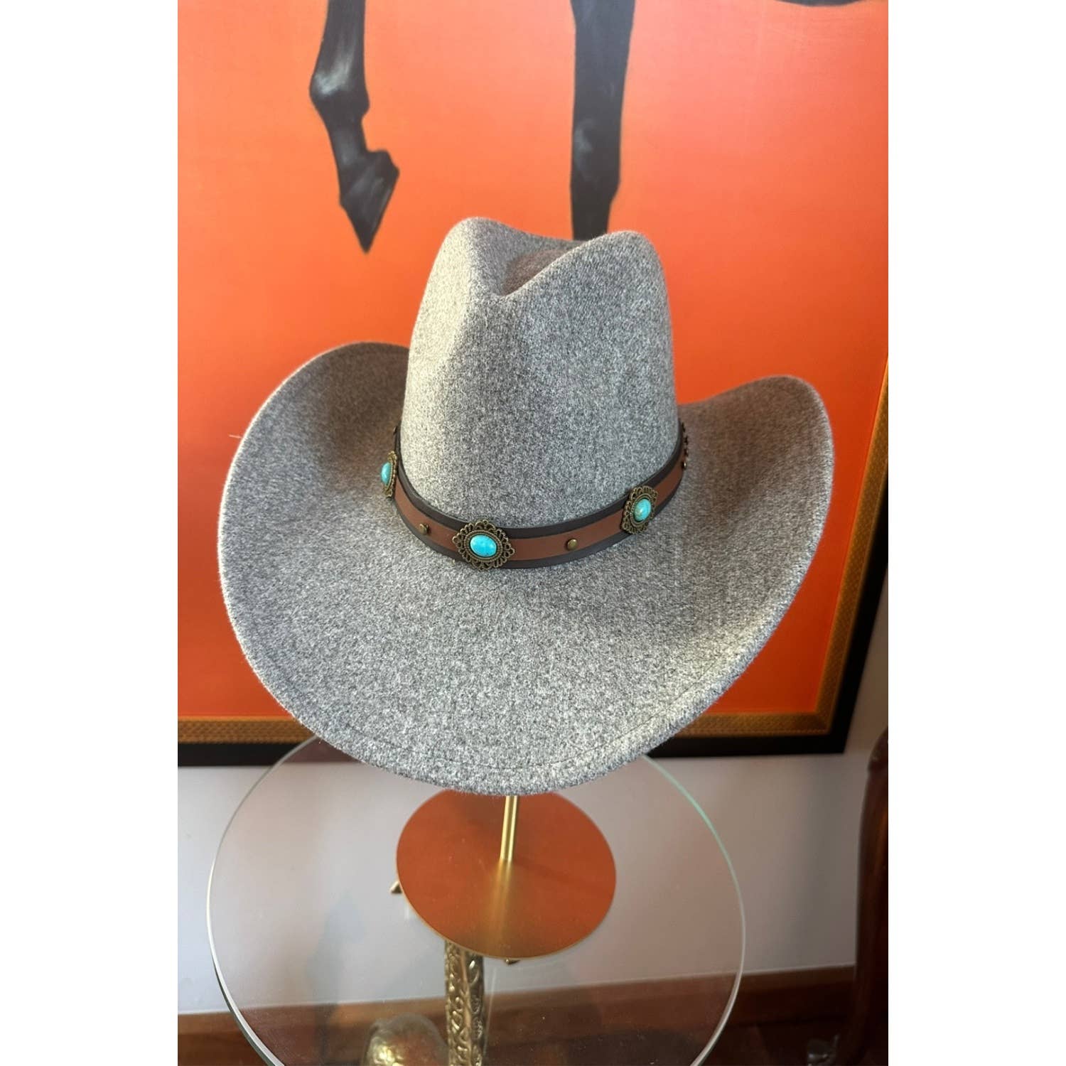 One and Only Accessories - Wholesale Cowboy Hat - Women's - Premium Quality Best Seller  Vegan Cattlemen Cowboy hat  lea3