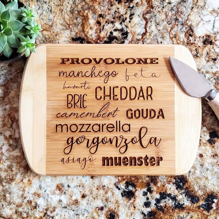 Ginger Squared - Wholesale Cutting Board - Cutting Board- Cheese Collage0