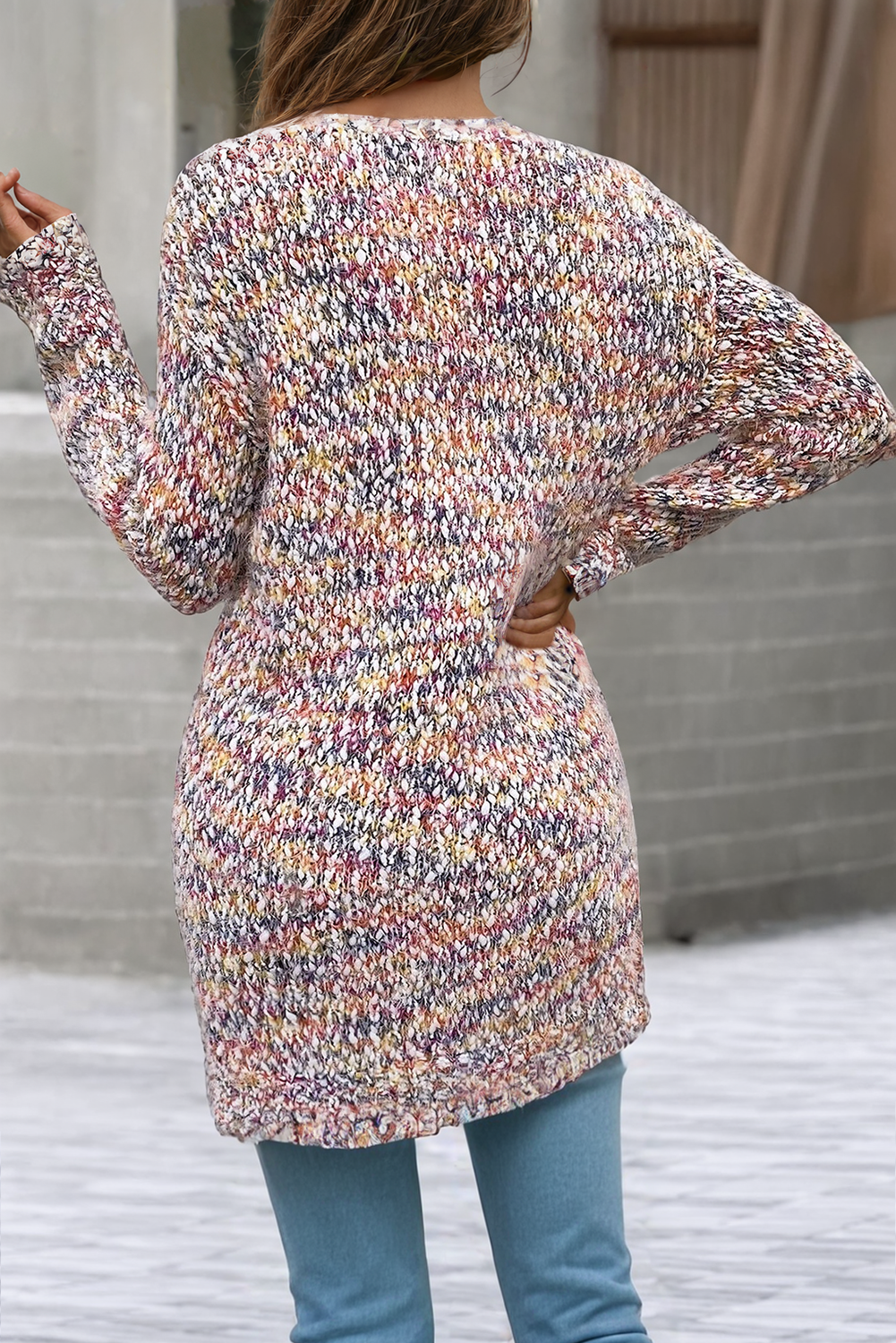 Multi Colored LDC Open Front Knit Cardigan for wholesale on Faire1